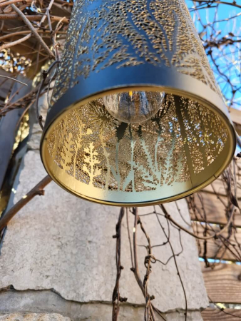 Preview: LED Solarlaterne Gräser schwarz, zum Hängen