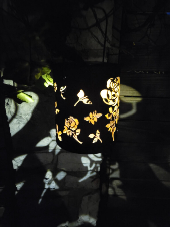 Preview: Edelrost LED Solarlaterne Welcome