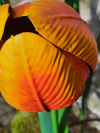 Preview: Solarblume Tulpe zum Stecken, orange