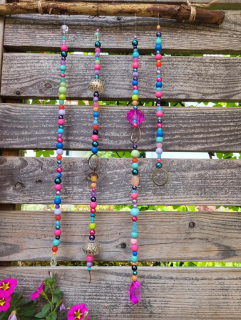 Boho Sonnenfänger Colorful, bunt mit Silberringen