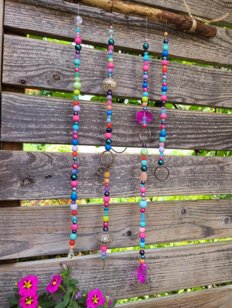 Boho Sonnenfänger Colorful, bunt mit Silberringen