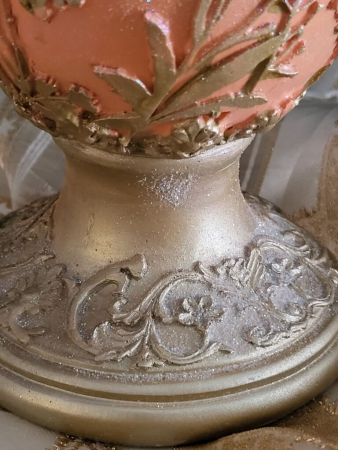 Preview: Ständer Ei mit Hase, Minny, orange-gold