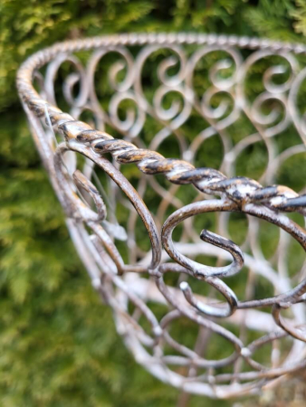 Preview: Pflanzkorb Cavoli am Stab, braun-graue Patina