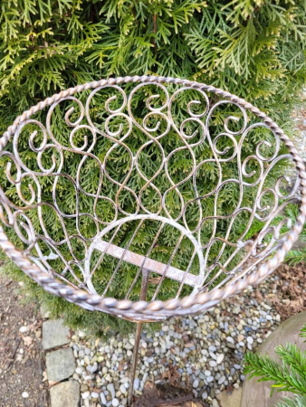 Preview: Pflanzkorb Cavoli am Stab, braun-graue Patina