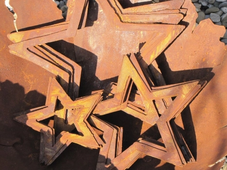 Stern zum Hängen aus Edelrost, 3 Größen