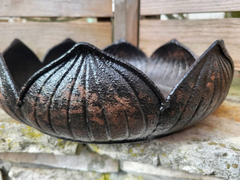 Tablett Schale Faery, braun-schwarz, Polyresin