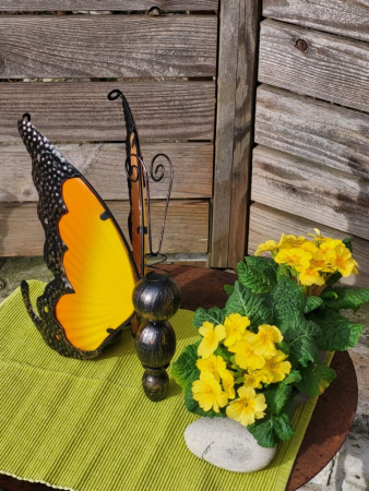 Teelichthalter Schmetterling, orange