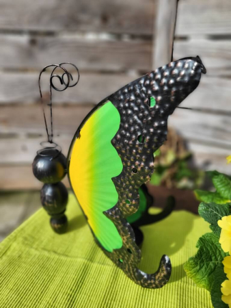 Teelichthalter Schmetterling, grün