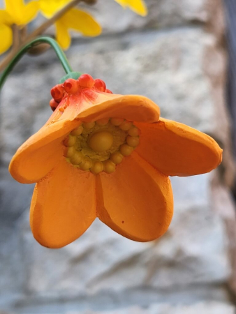 Topfstecker Blüte Noelia, Polyresin, 3 Farben