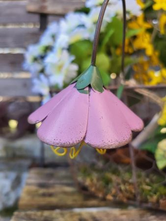 Topfstecker Metall Blüte Wala, pink