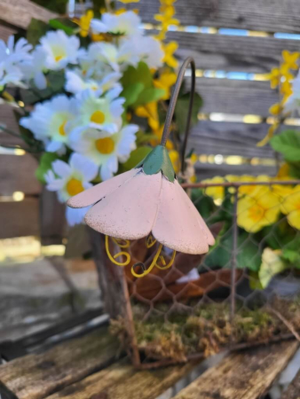 Preview: Topfstecker Metall Blüte Wala, rosa