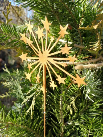 Preview: Edelrost Topfstecker Sternenstab