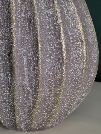 Preview: Kunstharz Vase Hanoya, gold-grau