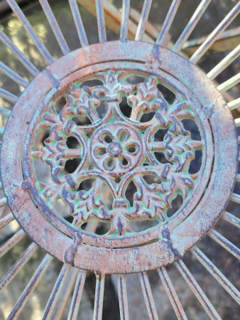 Preview: Beistelltisch Coffee, grün-braun aus Metall