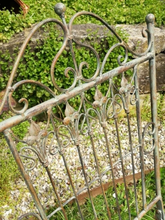 Gartenmöbelset Figaro, großer Tisch mit 4 Stühlen, antik-grün