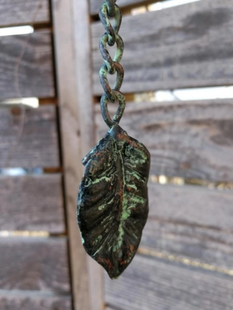 Metall Gartenglocke Forke, grau