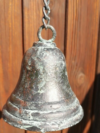 Metall Gartenglocke Spaten, grau