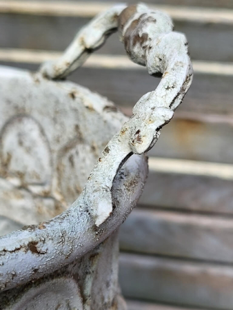 Preview: Vintage Metallschale länglich-oval mit Griffen