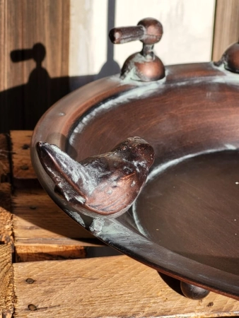 Vogeltränke Wasserhahn, Kupferoptik