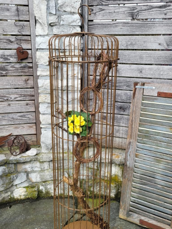 Vogelkäfig sehr groß, antikbraun