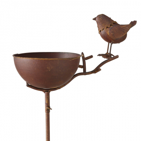 Edelrostoptik Vogeltränke Loki, Vogel rechts