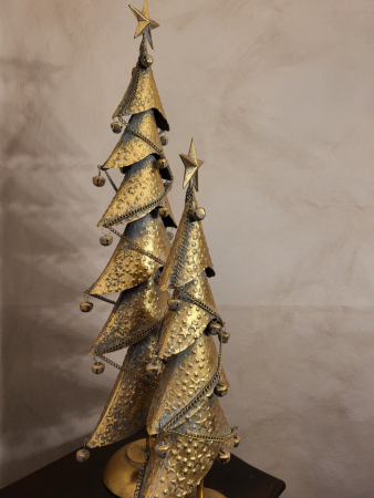 Weihnachtsbaum Balas mit Glocken, gold