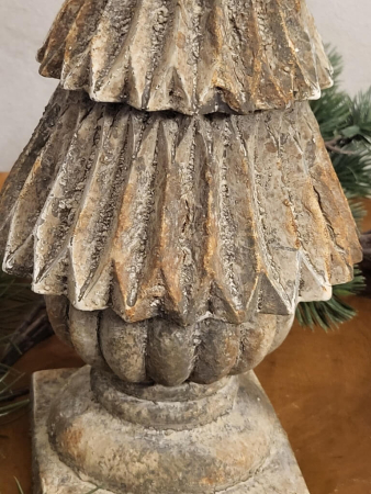 Preview: Vintage Weihnachtsbaum Felix, Polyresin, grau-braun