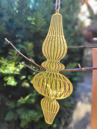 Weihnachtsornament Justin , gold