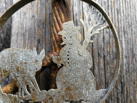 Preview: Dekohänger Nuri Schneemann, altgold