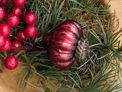 Preview: Christbaumkugel Zapfen klein, rot
