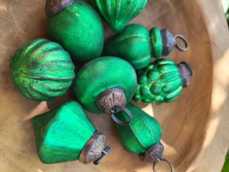 Christbaumkugel 16er-Set, Trezza, grün