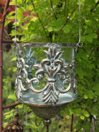 Preview: Windlicht Lourdes, vintage-antikgold