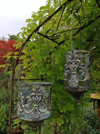 Preview: Windlicht Lourdes, vintage-antikgold