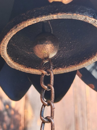 Metall Windspiel Frosch, mit Glocke