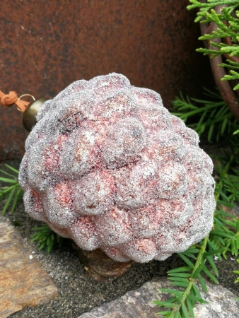 Christbaumkugel Zapfen Mikana 10 cm, rotbraun