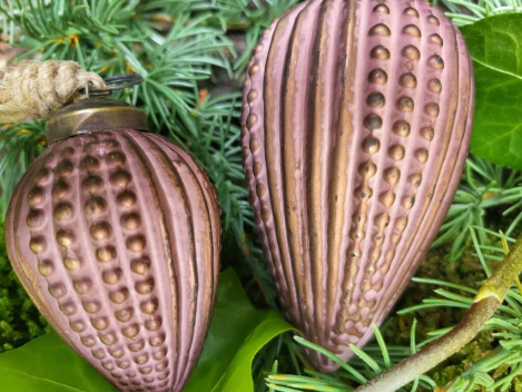 Christbaumkugel Vitreous Zapfen, altrosè