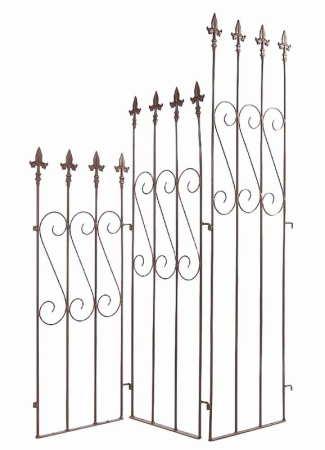 Preview: Edelrost Zaun Paravent, 3-teilig