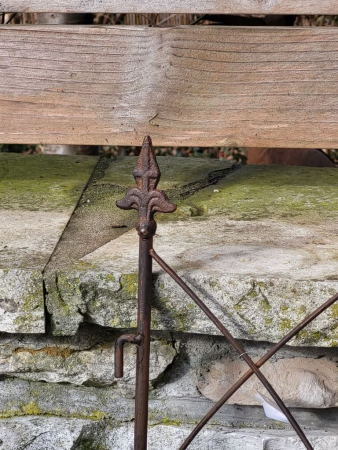 Zaunelement zum Stecken, dunkelbraun lackiert