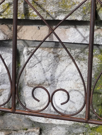 Zaunelement zum Stecken, dunkelbraun lackiert