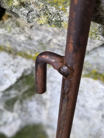 Zaunelement zum Stecken, dunkelbraun lackiert