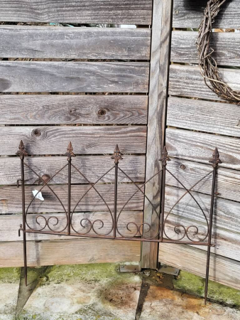 Zaunelement zum Stecken, dunkelbraun lackiert