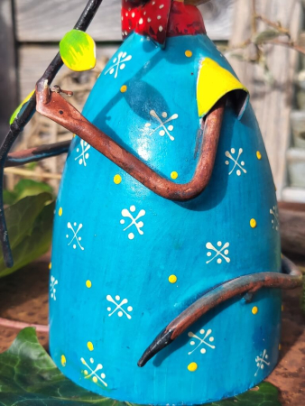 Preview: Metall Zaunhocker Maus, blau