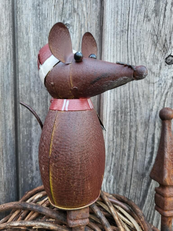 Preview: Metall Zaunhocker Wintermaus