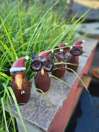 Preview: Metall Zaunhocker Winterpinguin