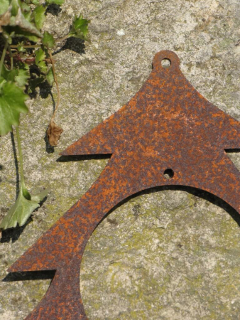 Preview: Edelrost Christbaumschmuck Tanne für Kugel