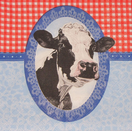 bayrische Serviette mit Kuh