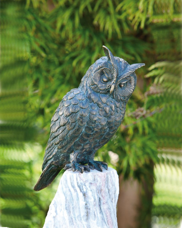 Bronzeskulptur Waldohreule