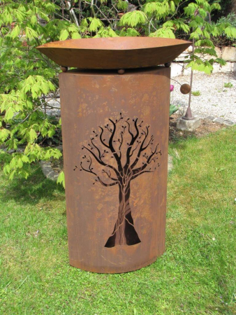 Edelrost Säule Nova inkl. Schale