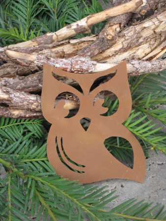 Preview: Edelrost Christbaumschmuck Eule, 3 Größen