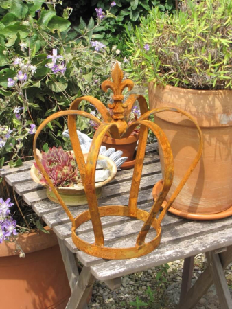 Preview: Dekokrone Mito aus Edelrost, 36 cm